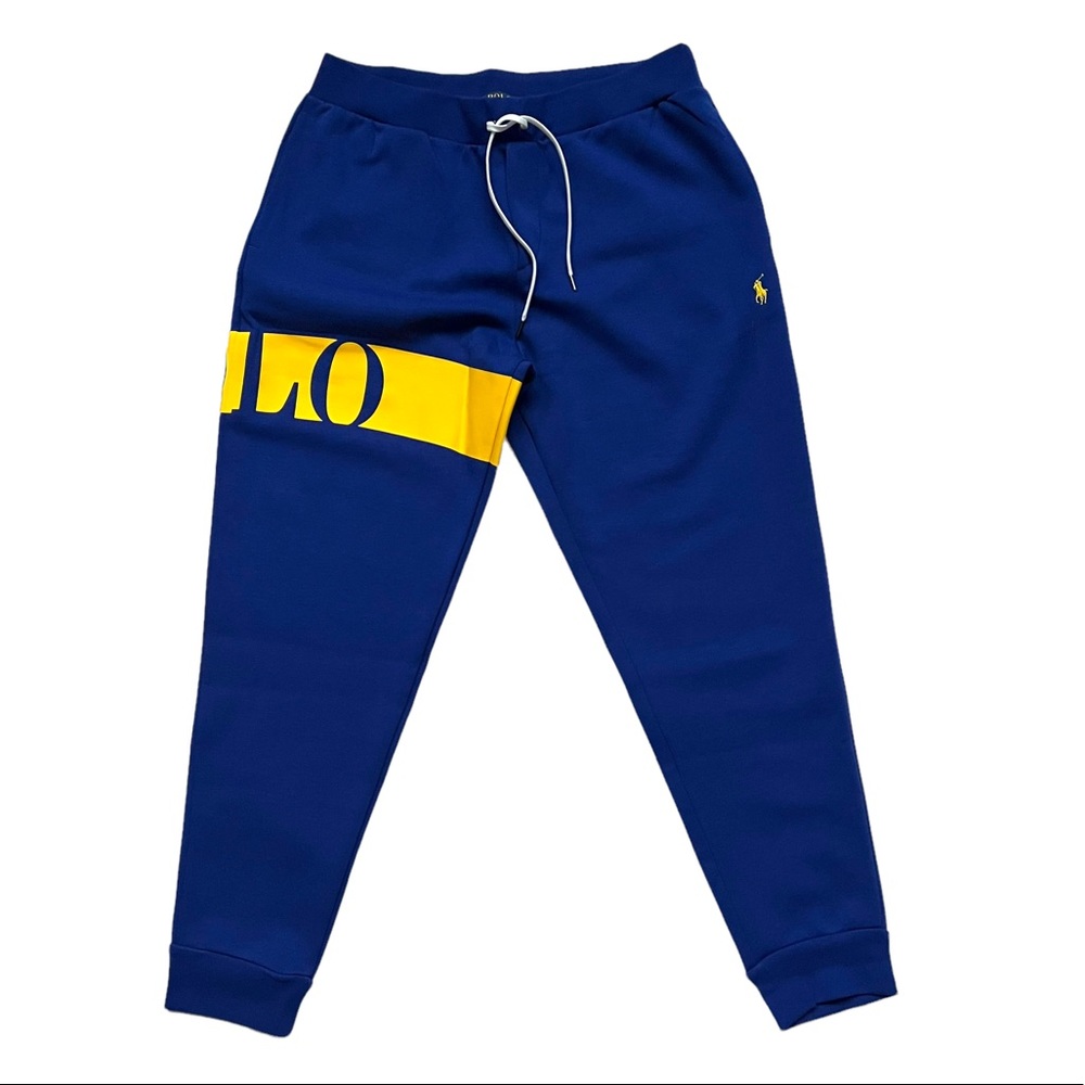 POLO RALPH LAUREN Double Knit Tech Panel Logo Jogger Sweatsuit Blue Size L - Picture 8 of 12